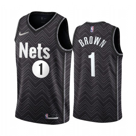 Canotte Uomo Brooklyn Nets Bruce Brown 1 2020-21 Earned Edition Swingman